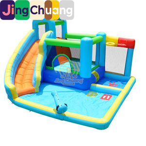 Castillo Hinchable <span class=keywords><strong>de</strong></span> Agua para Saltar, Trampolín Pequeño Doméstico para Niños, Tobogán Interior, Cama Elástica para Guardería, Castillo <span class=keywords><strong>de</strong></span> Juegos. - Product Image 5