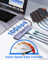 Forida Multi Función Adaptador Usb Tipo C Hub 7 en 1 Usb Hub para MacBook Pro y Tipo C Windows Laptops