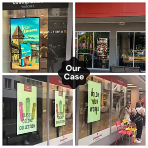 32 43 50 55 65 inch Độ sáng cao 3000nits Màn hình <span class=keywords><strong>LCD</strong></span> cửa sổ quảng cáo hiển thị kỹ thuật số biển hoạt hình Android treo - Product Image 6