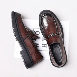 Designer Pointed-Toe Autumn Casual Shoes with Comfortable Soles Waterproof & Anti-Slippery for Business <b>Men</b> Formal <b>Dress</b> Shoes - Product Image 1
