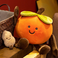 Peluche créative en forme d'ours, jouet en peluche, orange, cacahuète, rembourrage en coton PP, doublure en maille, anti-stress, pendentif de sac à dos mignon