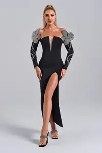 Oem Odm Party Luxury Bulk Trendy Ladies Bandage Wholesale Party Elegant Private Label Boutique Dress Women