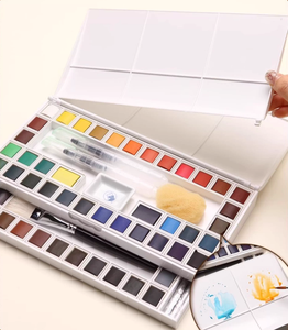 <span class=keywords><strong>Marie</strong></span>'s College-Grade 36 Couleurs Aquarelle Solide Set 18/24/48 Couleurs Papier Toile Verre Peinture 48 Couleurs Boîte Plastique - Product Image 1