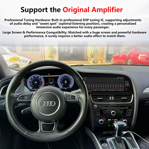 Lecteur multimédia radio DVD pour voiture Android pour Audi A4L A5 2009-2016, lecteur DSP audio, double écran, cluster numérique - Product Image 4