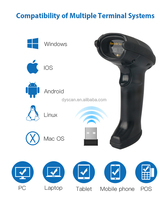 Escáner de Código de Barras Inalámbrico Dyscan DS5900B-2D, Escáner de Código QR Automático Inalámbrico USB 2D, Lector de Códigos de Barras PDF417 Data Matrix