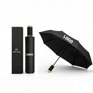 8K Strong <b>Windproof</b> Folding <b>Umbrella</b> With Logo Custom Promotional Gifts - Product Image 1