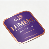 Etiquetas Autoadhesivas para Vino y Licores en Bronce Antiguo Dorado, Papel Rígido con Textura de Lino Plateado Brillante, Rectángulo Personalizable