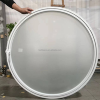 Ventana redonda de vidrio circular con pivote que se puede abrir de aluminio personalizado para exterior, dormitorio, casa de campo, patrón de apertura Horizontal