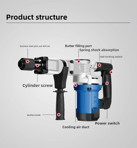 Martillo <span class=keywords><strong>Demoledor</strong></span> Eléctrico <span class=keywords><strong>Dongcheng</strong></span> de Alta Potencia para Demolición de Paredes de Concreto, Martillo de Impacto Industrial - Product Image 6