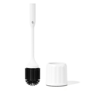 Toilet Cleaning <b>Brush</b> TPR Bristles Soft Gentle No Scratch Wall Mounted Replaceable Head - Product Image 3