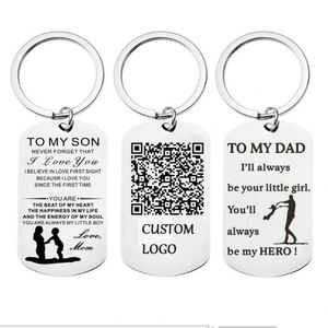 Llavero de Barra Bidimensional, Colgante Pequeño de Aluminio para Regalo, Llavero Personalizado con Código QR - Product Image 1