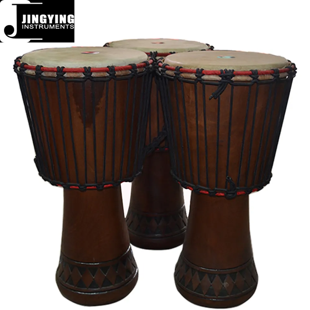 WMD10 10 Inch African Drums Carved by Hand