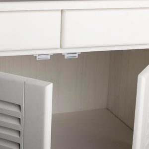 46 מ "מ אורך לבן פלסטיק וברזל דלת מגנטית לתפוס ארון עץ ארון מטבח ריהוט דלתות מגנט חזק - Product Image 6