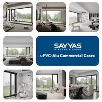 Ventanas Modernas SAYYAS DCsty105 con Revestimiento de Aluminio y PVC, Insonorizadas, Aislantes del Calor e Impermeables, para Apartamentos, Cocinas y Hoteles
