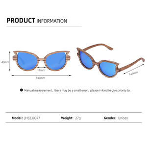 Gafas de Sol de Madera Hechas a Mano con Protección UV400, Diseño Ojo de Gato, Logotipo Personalizado, Polarizadas, de Bambú, Novedad 2023 - Product Image 5