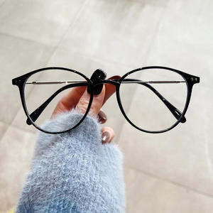 Montures de lunettes rondes Xiaohongshu S1-9531 anti-lumière bleue, monture complète unisexe, verres AC, design ovale - Product Image 3