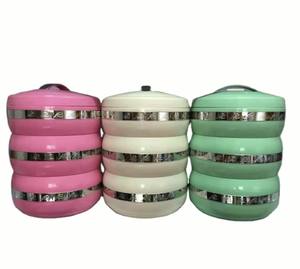 Boîte à lunch isotherme empilable 3 niveaux 4,5 L au design élégant avec bordure dorée <span class=keywords><strong>pour</strong></span> la restauration événementielle - Product Image 3