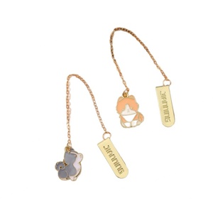 Marcapáginas de Metal con Diseño Creativo de Dibujos Animados, Moderno y Bonito, Chapado en Oro, de Aleación de Zinc de Alta Calidad, Personalizable, para Recuerdo - Product Image 6