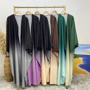 6750# Latest Abaya Dubai Turkish Abaya Wholesale Abayas for Women Muslim Fashion Gradient Colors Kimono batwing Sleeve Cardigan - Product Image 5
