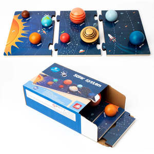 Vente d'usine : Ensemble <span class=keywords><strong>de</strong></span> planètes du système solaire en bois éducatif, 8 planètes, divers jeux pour enfants <span class=keywords><strong>de</strong></span> 2 à 4 ans - Cadeaux pour garçons et filles - Product Image 6