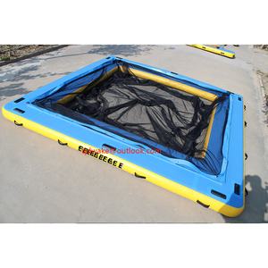 Pontón inflable de grano de madera personalizado de alta calidad, plataforma flotante, balsa de isla para Estación de moto de agua, muelle de yate, uso de natación - Product Image 5