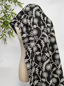 Vintage-style <strong>Cotton</strong> Thread Rope Embroidered <strong>Cotton</strong> Fabric Embroidery Flower Vine Embroidery Cheongsams Costumes Casual <strong>Wear</strong> - Product Image 2