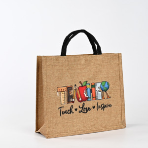 Sacs de courses promotionnels en toile biodégradables, longs et tendance, pour riz et sucre, en sergé de jute, prix de détail, vente en gros - Product Image 2
