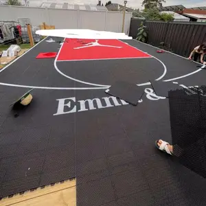 Assemble outdoor basketball court flooring economical sports floor for sale