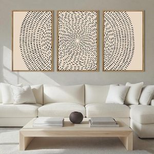 Ensemble de 3 imprimés d'art sur toile abstraits modernes, Design en