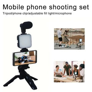 Kit de Vídeo Profesional al por Mayor: Trípode Flexible para Teléfono, Luz LED, Micrófono y Palo Selfie con Iluminación - Product Image 5