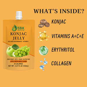 Bebida de Gelatina de Konjac con Colágeno Halal y Logotipo Personalizado, Vitamina C, Sabor a Manzana y Uva Verde, Sin Azúcar, Favorece la Digestión - Product Image 6