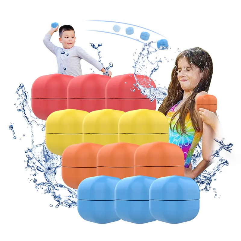 Wholesale Summer Outdoor Toy Quick Easy Fill Self Sealing Closed Refillable Water Bomb Reusable Magnetic Silicone Water Balloons