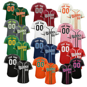 Maillot de baseball classique personnalisé en polyester respirant à sublimation, noir-gris, authentique, délavé, unisexe, manches courtes, vierge - Product Image 1