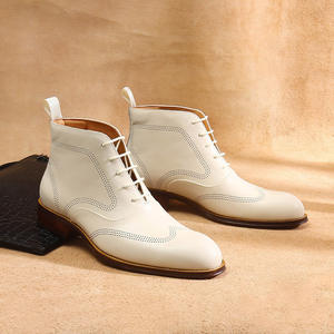 Nouvelles Bottes d'Hiver Montantes Classiques Polyvalentes Décontractées pour Hommes, Imperméables en Cuir Véritable, Rehaussantes, pour le Travail en Extérieur et le Sport - Product Image 4