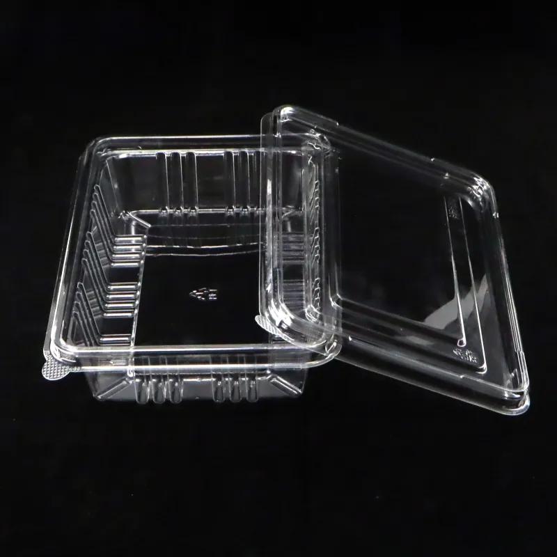 علبة حلوى بلاستيكية شفافة منفوشة حاوية للحلوى والسوشي والطعام صندوق للوجبات الجاهزة صندوق مخبوزات شفاف