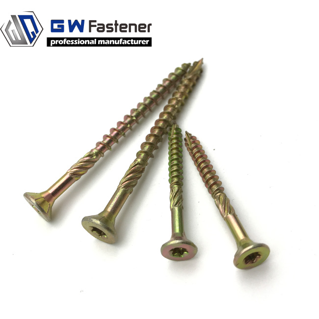 Yellow Zinc Type 17 Double Countersunk Head Torx Drive Screw