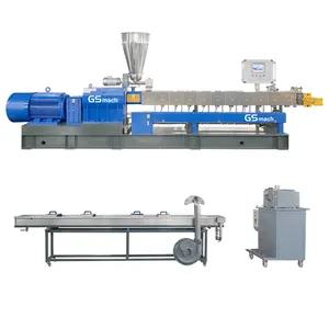 Hoàn toàn tự động đôi vít PET/PP/PE màu masterbatch nhựa tái chế máy đùn pelletizing