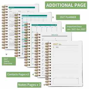 English Schedule <b>Book</b> 2027 Calendar A5 Spiral-Bound Daily <b>One</b>-Page Work Efficiency Manual - Product Image 5