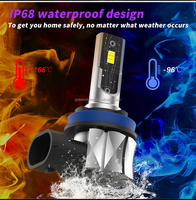 Asruex Phares antibrouillard P19 Accessoires de voiture Ampoules Led vente en gros 25W 2500LM 6500K systèmes d'éclairage automatique blanc