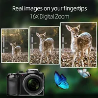 NBD Nouveau Design Double Batterie Webcam Streaming en Direct 4K Enregistrement Vidéo Processeur d'Imagerie Vlog Appareil Photo Numérique avec Zoom 16x