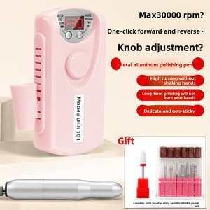 Perceuse à ongles professionnelle-Tour de polissage de gel de ponceuse de manucure électrique avec polisseuse de moteur de fraises - Product Image 6