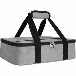 2024 Custom Logo Insulated Casserole Carrier Bag Hot & Cold Food Carrier Bag Lasagna Holder Lunch Bag for Picnics, Parties - Product Image 1
