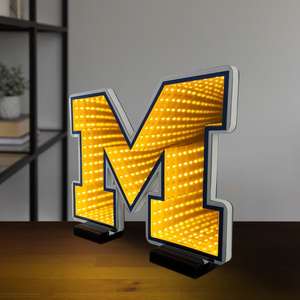 Letras luminosas personalizables S F G M Espejo luminoso de mil capas de porristas Nuevo túnel Luz Evento Recuerdos Regalos para fanáticos - Product Image 4