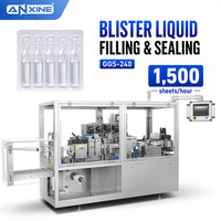 Machine de remplissage et de scellage entièrement automatique pour ampoules en plastique à usage unique, multi-cavités, pour sérum en bande, avec fonction soufflage-remplissage-scellage