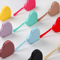 Mini pochette en silicone pour femme, mignonne et portable, pour la monnaie, les clés, les cosmétiques, vente en gros, organisateur de voyage personnalisé, sac à main