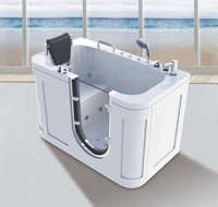 Baignoires de Spa de plain-pied en acrylique de haute qualité avec baignoire de Massage à bulles chauffantes à hauteur de siège pour adultes pour salle de bain