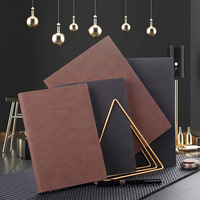 Carnet A5 B5 en cuir PU souple, couverture épaisse, ligné, journal, bloc-notes de bureau, emballage personnalisé avec logo