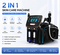 Appareil portable professionnel en acier inoxydable à écran tactile pour le nettoyage du visage, l'hydrodermabrasion rotative et le rajeunissement cutané