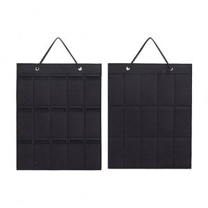 Linen Cotton Fabric Hanging Storage Pockets Organizer Wall Door Closet Home Organizer for <b>Bedroom</b> Promotional Business Gift - Product Image 2