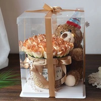 Nouveautés LUYI - Bouquets de fleurs préservées, ours en peluche dans des boîtes cadeaux pour la Saint-Valentin